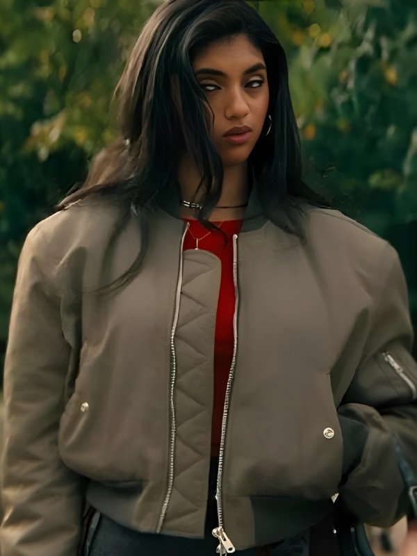 Not Suitable for Work Avantika Olive Bomber Jacket