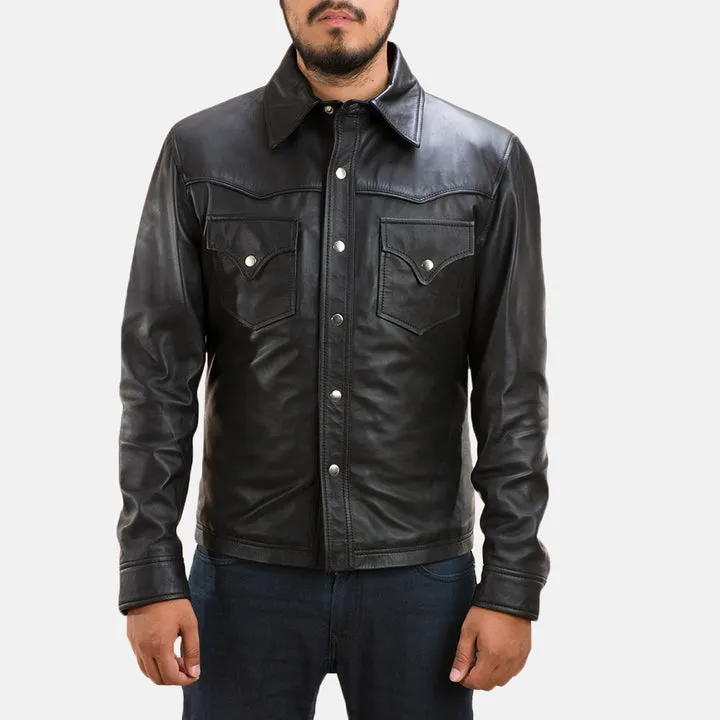 Ranchson Black Leather Shirt - Image 5