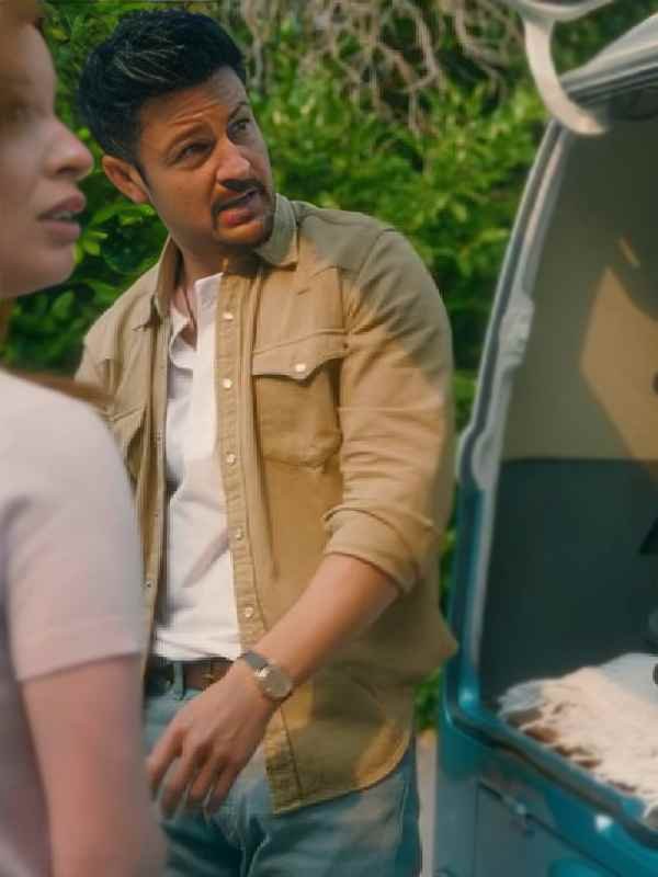 I’ll Be Seeing You 2026 Tyler Hynes Beige Button Shirt - Image 3