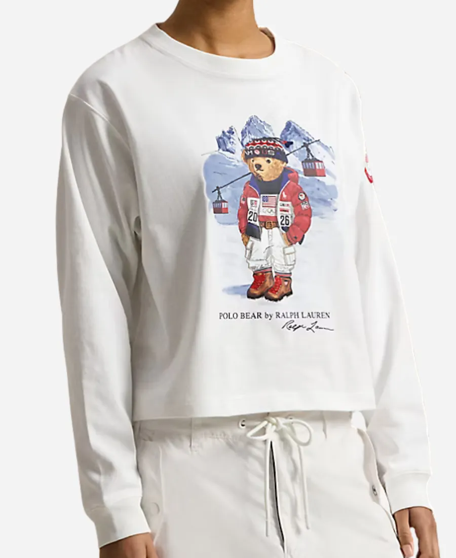 Team USA 2026 Polo Bear Long-Sleeve T-Shirt - Image 2