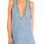 Kelly Clarkson Embellished Denim Dress