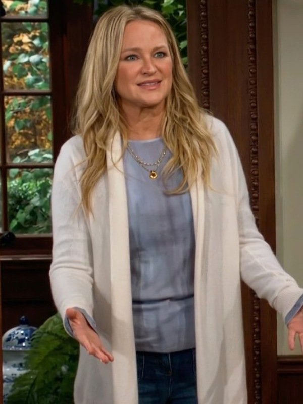 The Young and the Restless 2026 Sharon Newman White Cardigan - Image 3