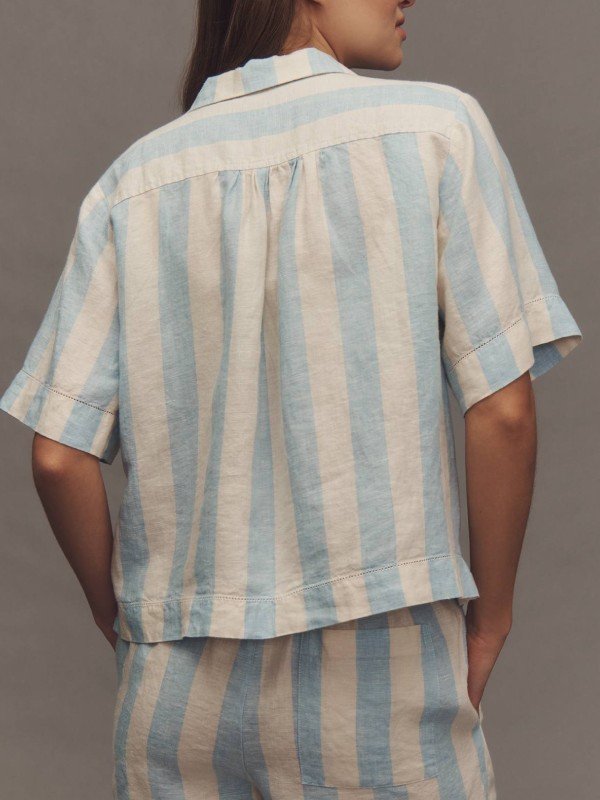 The Four Seasons S2 Tina Fey Wide Stripe Shirt - Image 4