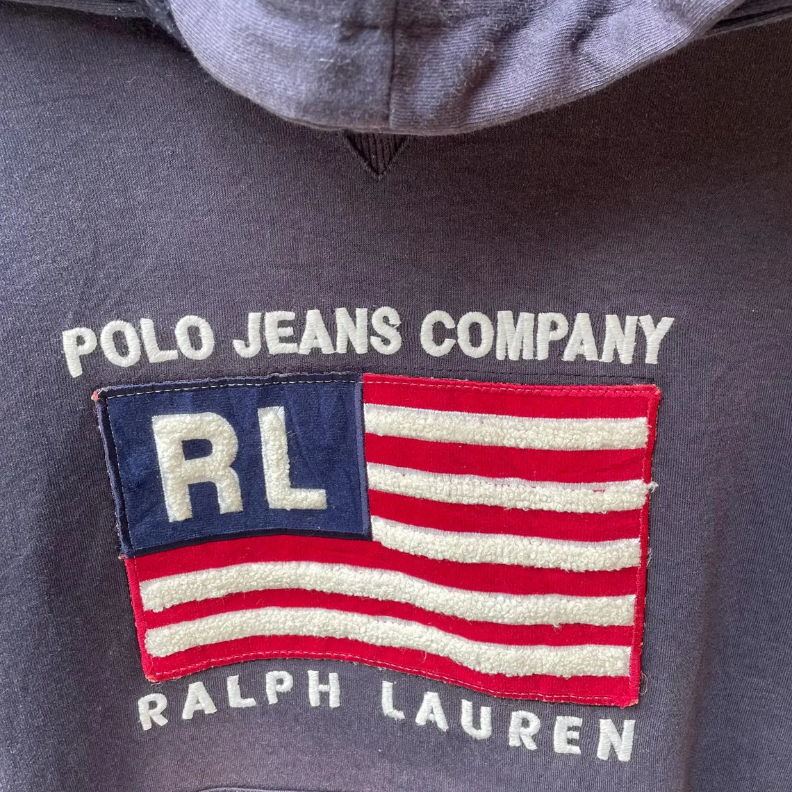 Vintage Polo Ralph Lauren Polo Jeans Company Big Flag Logo Polo Big Spellout Pullover Sweater Hoodie - Image 4