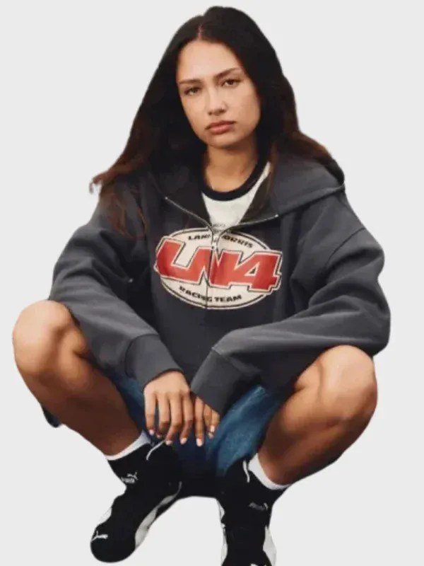 Lando Norris Charcoal Zip Hoodie - Image 6