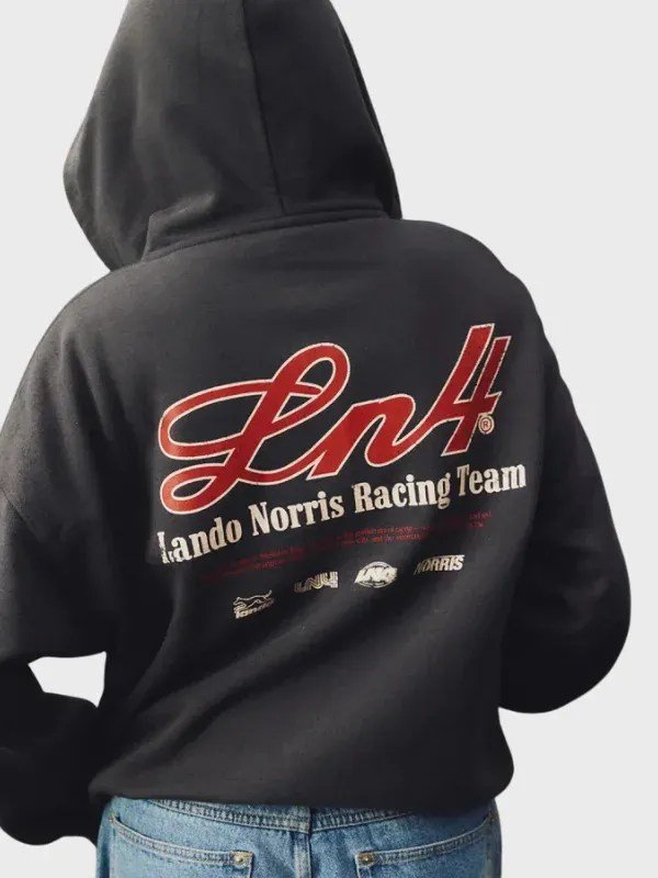 Lando Norris Charcoal Zip Hoodie - Image 3