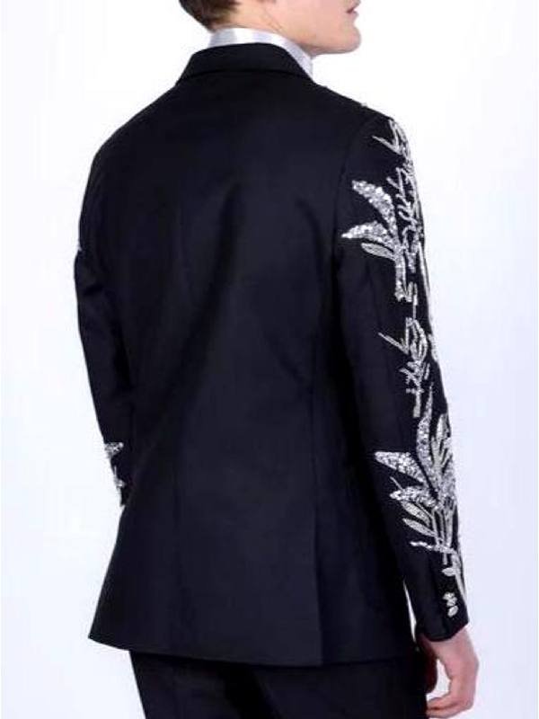 American Idol S24 Jordan McCullough Black Embellished Blazer - Image 4