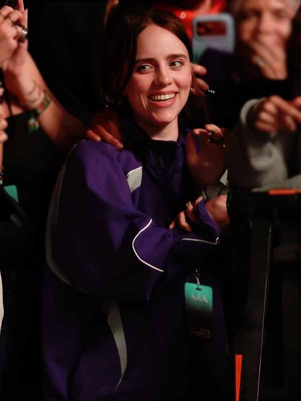 Coachella 2026 Billie Eilish Purple Track Jacket