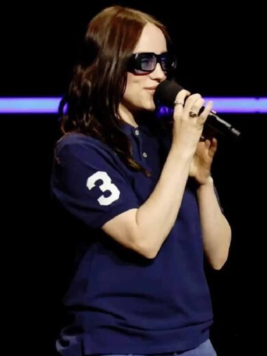 Cinemacon Billie Eilish Blue Polo Shirt