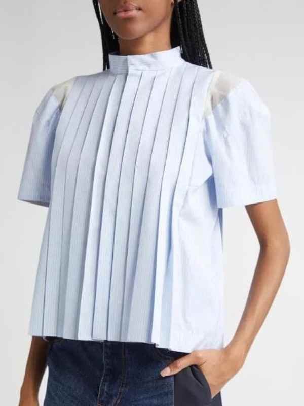 Imperfect Women 2026 Kerry Washington Pleated Short Sleeve Shirt - Image 2