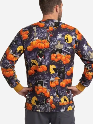 Halloween Pumpwitch Scrub Jacket