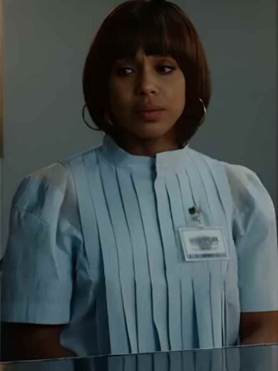 Imperfect Women 2026 Kerry Washington Pleated Short Sleeve Shirt