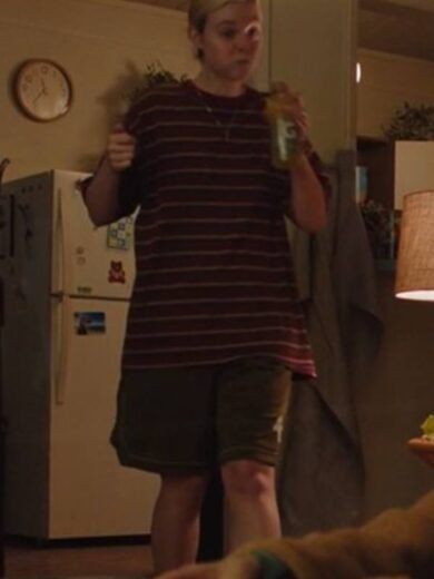 Margo’s Got Money Troubles 2026 Elle Fanning Striped T-Shirt