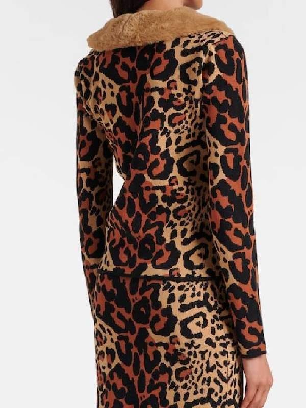 Margo’s 2026 Michelle Pfeiffer Leopard Print Cardigan - Image 3