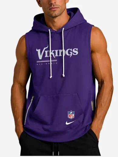 Minnesota Vikings Sideline Sleeveless Hoodie