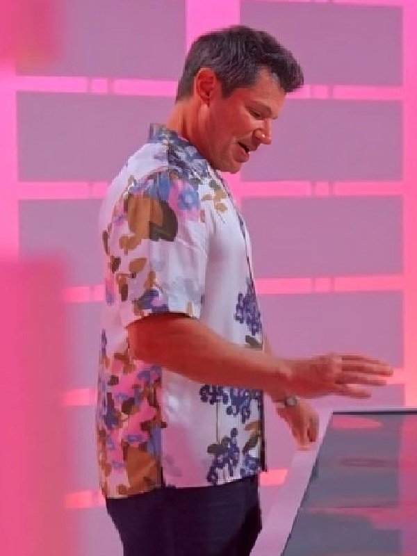 Perfect Match S4 Nick Lachey Blue Floral Shirt - Image 2