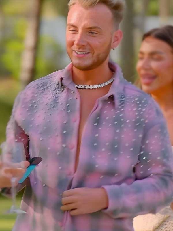TOWIE S36 Harry Derbidge Embellished Check Shirt