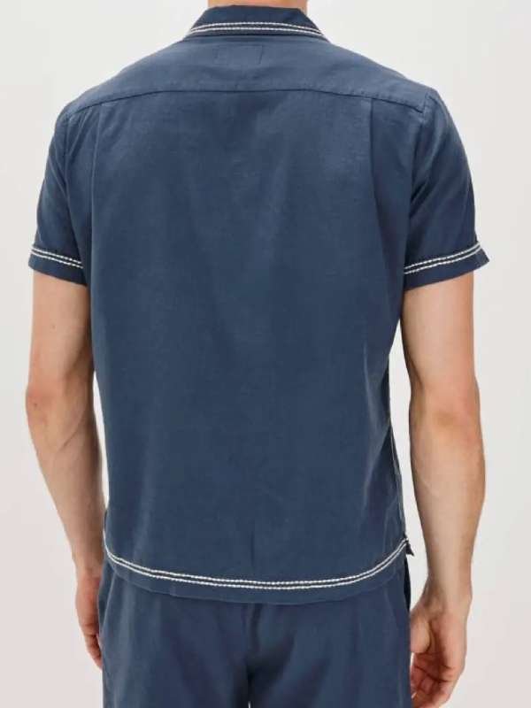 Perfect Match S4 Nick Lachey Embroidered Palm Camp Shirt - Image 2