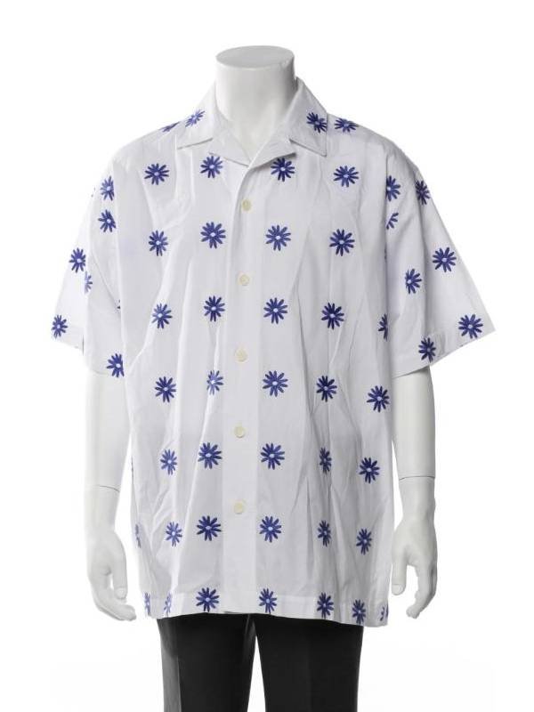 Malice 2025 Teddie Allen Blue Flower Embroidered White Shirt
