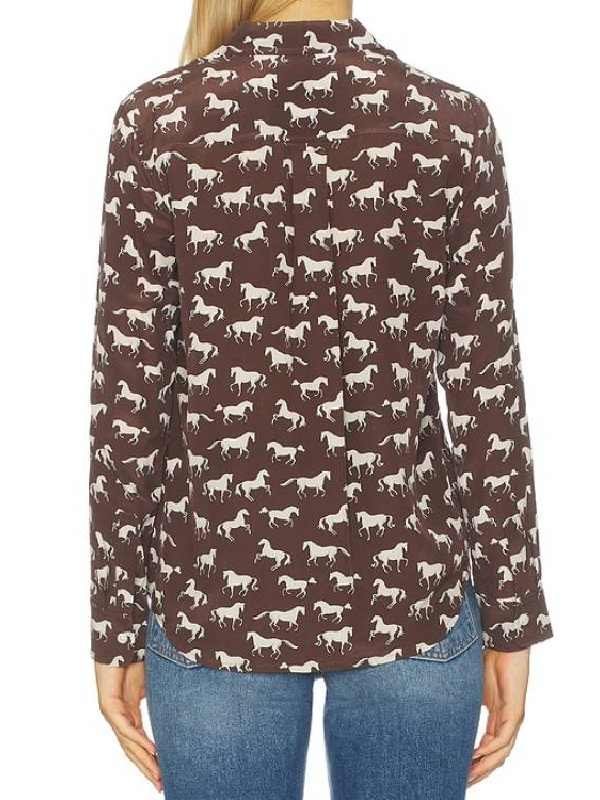 Beth Behrs The Neighborhood S8 Horse Print Shirt