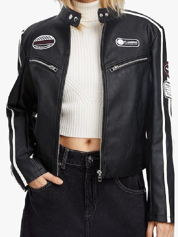 Courtney Green TOWIE S36 Black Leather Jacket - Image 2