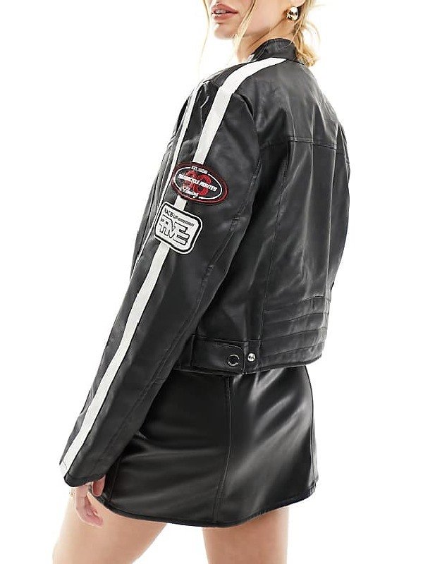 Courtney Green TOWIE S36 Black Leather Jacket