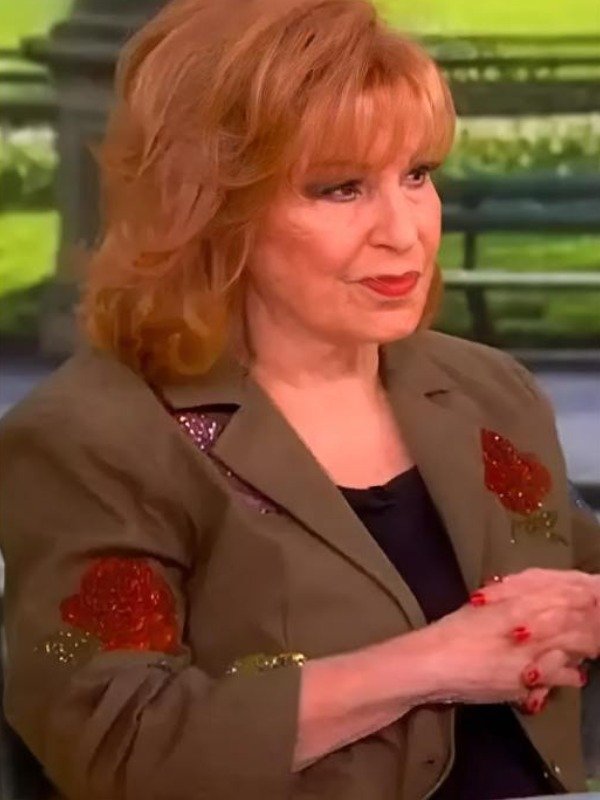 The View Joy Behar Floral Embellished Olive Blazer
