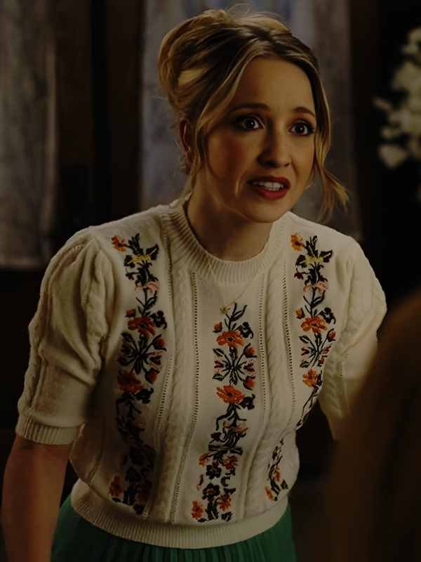 A Season to Blossom Elise’s Floral Embroidered Knit Top