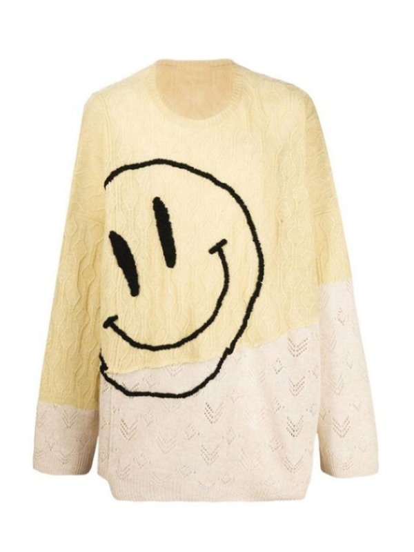 GBBO Noel Smiling Face Yellow Jumper