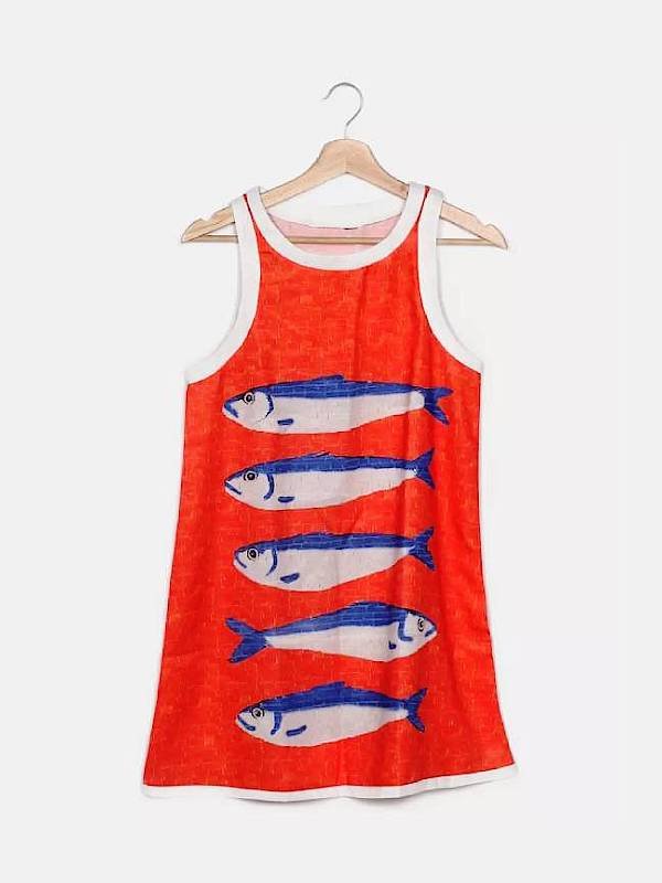 Below Deck Mediterranean S10 Aesha Scott Orange Fish Dress