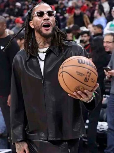 Bulls vs Celtics Derrick Rose Black Leather Jacket