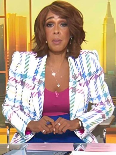 CBS Mornings Gayle King Multi Check Blazer