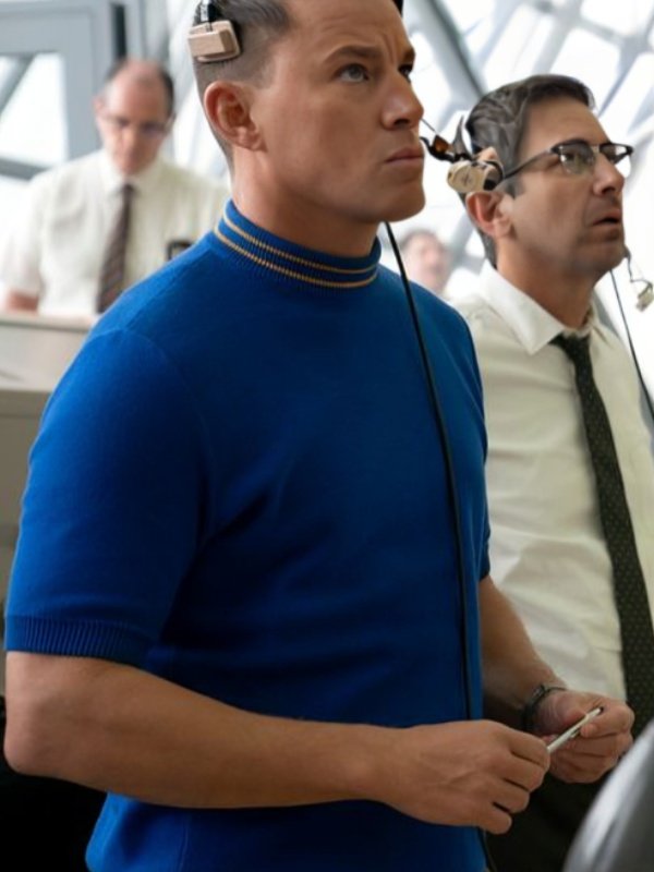 Fly Me to the Moon 2024 Channing Tatum Short Sleeve Sweater