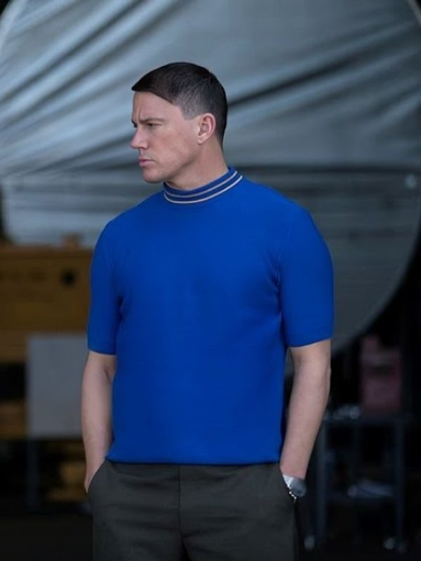 Fly Me to the Moon 2024 Channing Tatum Short Sleeve Sweater - Image 5