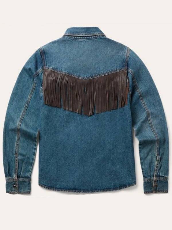 Marshals 2026 Ellyn Jameson Fringe Denim Shirt - Image 2