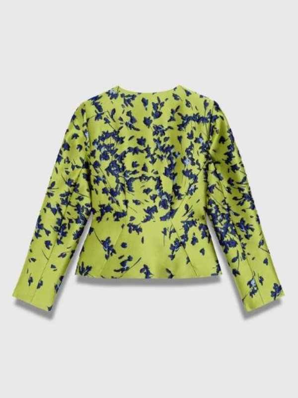 Elsbeth S3 Carrie Preston Green Floral Jacquard Jacket