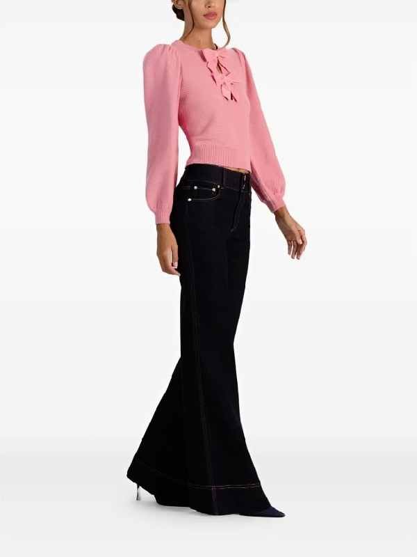 Elsbeth S3 Carrie Preston Puff-Sleeve Bow Sweater - Image 3