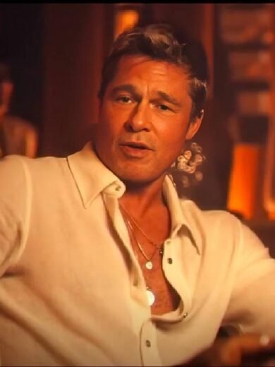F1 The Movie 2025 Brad Pitt White Shirt