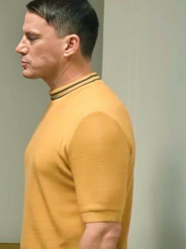 Fly Me to the Moon 2024 Channing Tatum Short Sleeve Sweater - Image 2