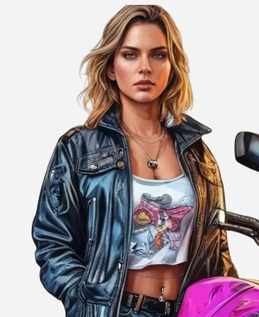 GTA VI Lucia Leather Biker Jacket