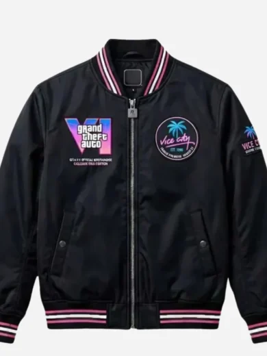 GTA VI Vice City Black Bomber Jacket