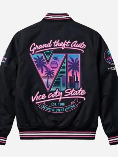 GTA VI Vice City Black Bomber Jacket