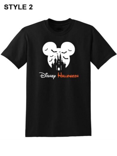 Halloween Disney Logo Black T-Shirt