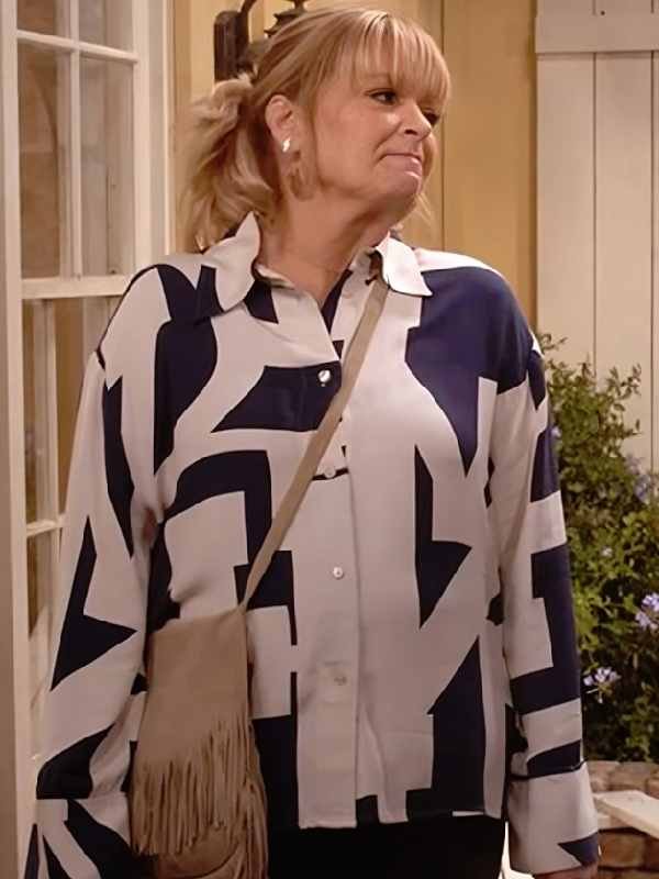 Happy’s Place S2 Melissa Peterman Geometric Print Shirt - Image 2