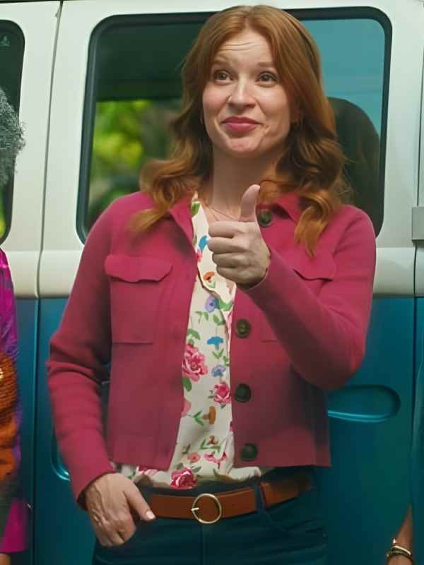 I’ll Be Seeing You 2026 Stacey Farber Burgundy Cardigan