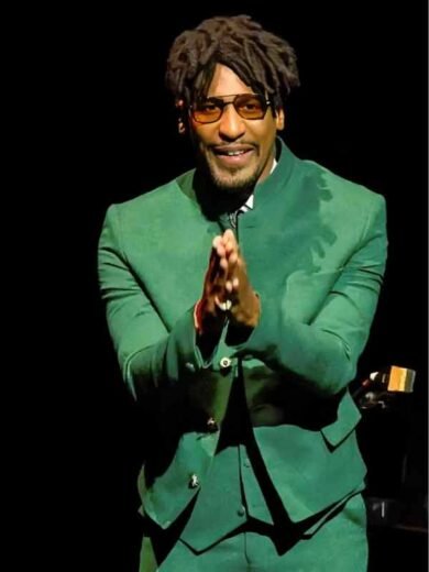 CinemaCon 2026 Jon Batiste Green Blazer