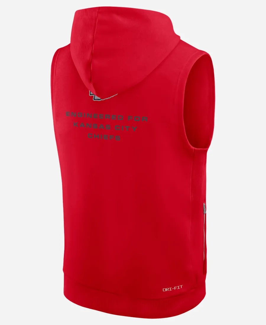 Kansas City Chiefs Sideline Sleeveless Hoodie