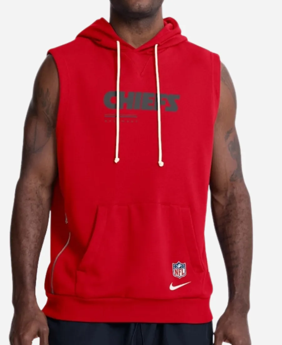Kansas City Chiefs Sideline Sleeveless Hoodie