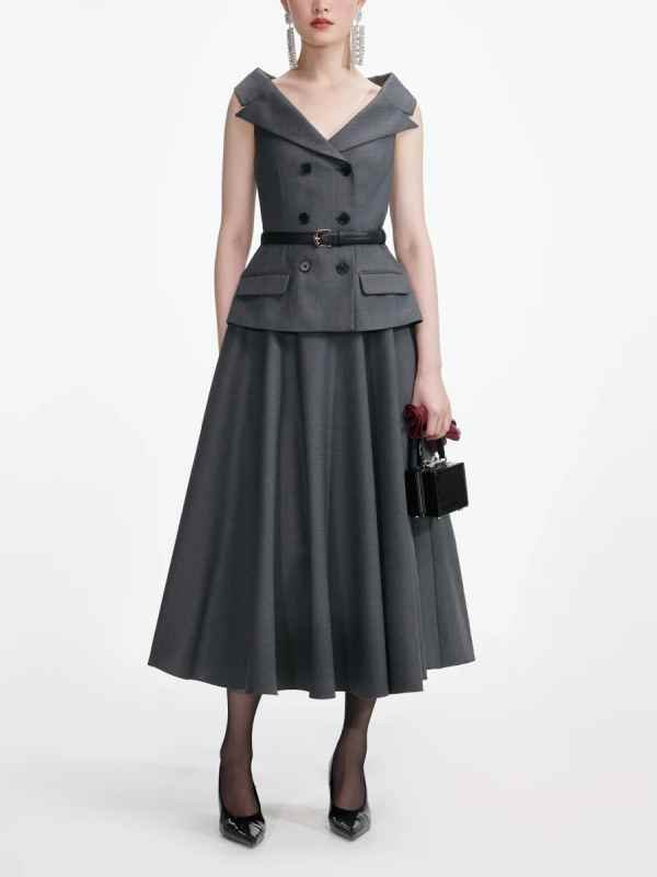Running Point S2 Kate Hudson Double-Breasted Belted Dress - Image 2