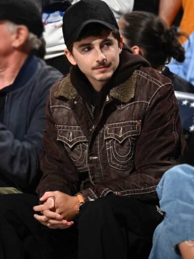 Knicks vs 76ers Timothee Chalamet Trucker Jacket